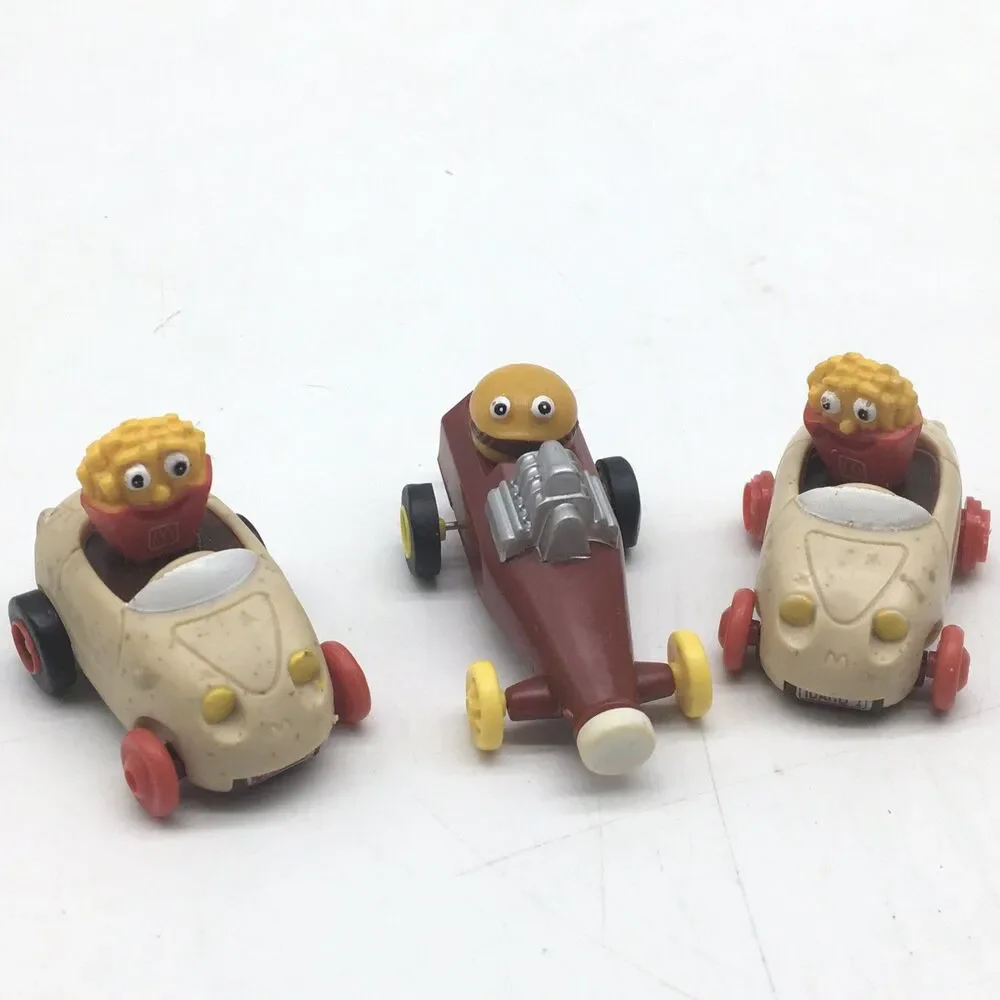 1989 McDonald's McDrive Thru Crew Pull Back Car Burger Ketchup Fries Potato Cars